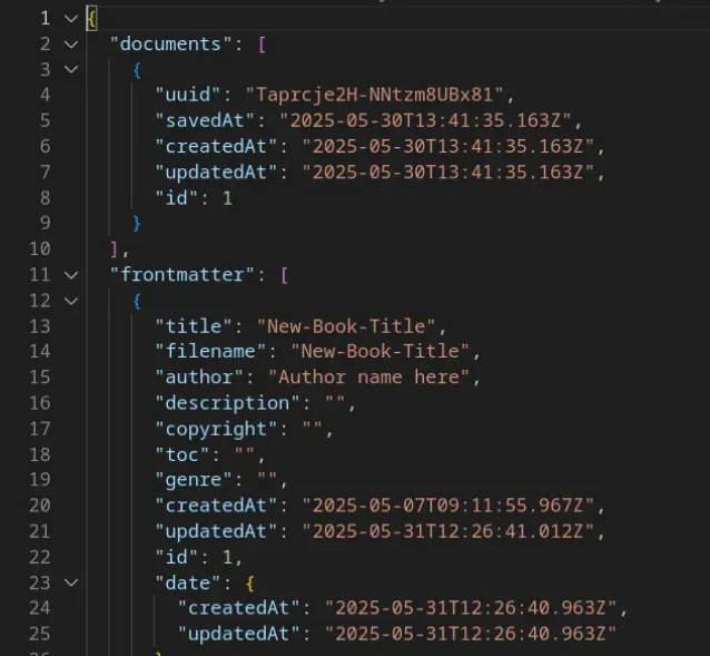 JSON 포맷으로 안전하게 백업하세요. 다른 에디터나 소프트웨어로도 쉽게 변환 가능합니다.